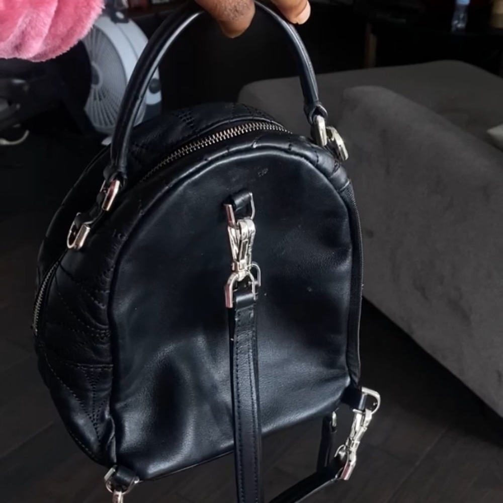 Kate Spade Black Leaf-Pattern Backpack - image 2